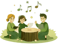 Storytelling, singing, mindfulness outdoors