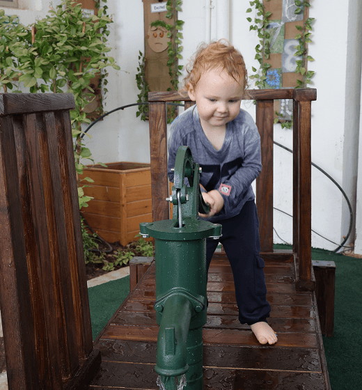Children exploring at The Flo Station, Forest Oasis Nursery