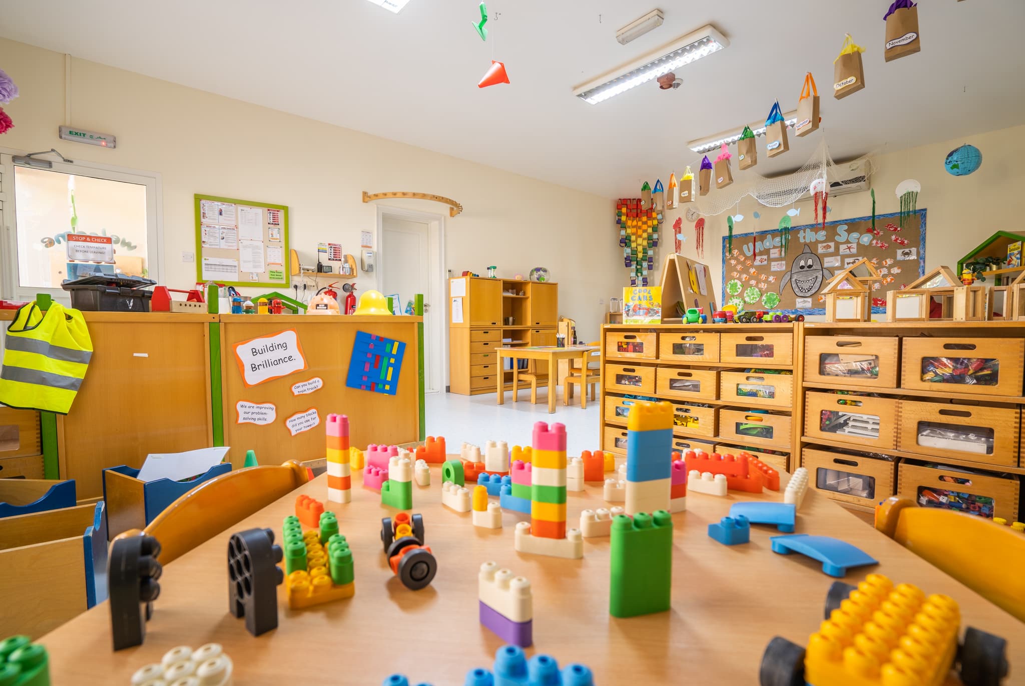 Indoor classroom blocks area